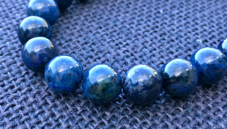 Rare Harmony Courage Men/'s Bracelet Third Eye Chakra Creativity Throat Chakra Dumortierite Bracelet Leo Enterprise