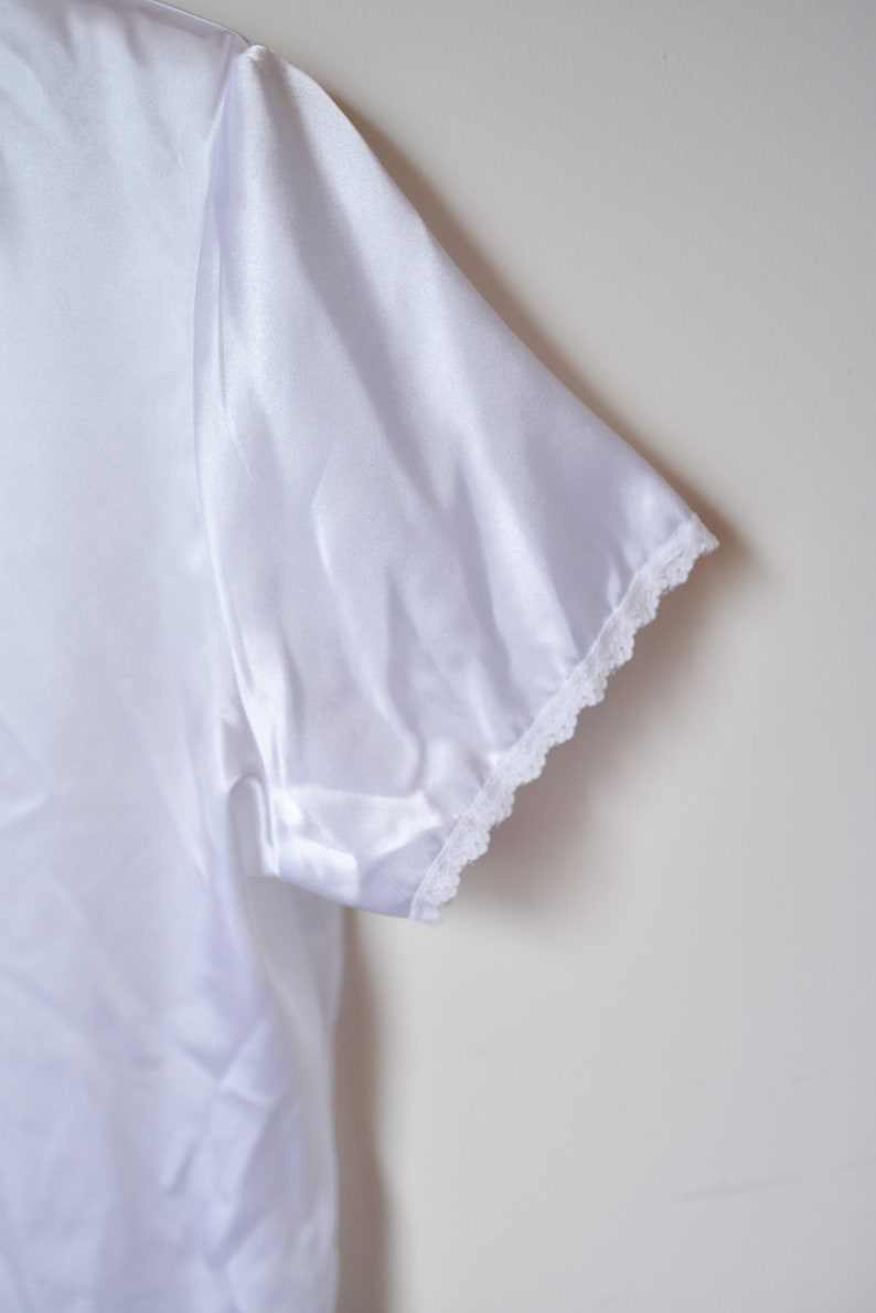 Bridal Prep Wear Minimal White Silky Bridal Wear Button Down Top TOP ONLY