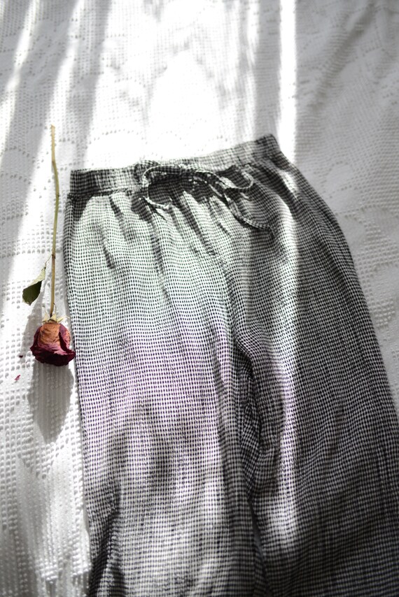 Black & White Gingham Picnic Pants