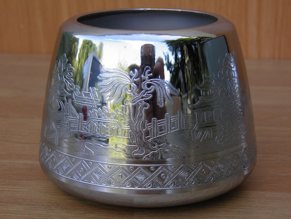 Vintage Swan Brand Chrome Milk Jug & Sugar Bowl Set - Willoware
