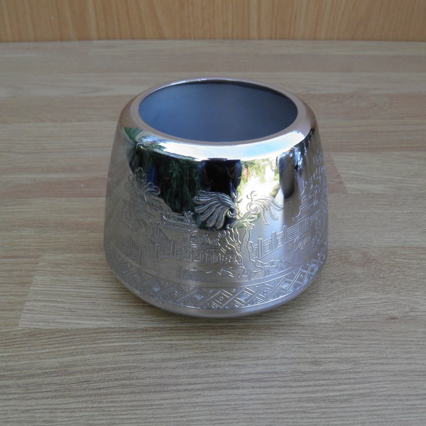 Chrome Plated Sugar Bowl - Swan Brand Willoware, Made in England - Vintage Tableware