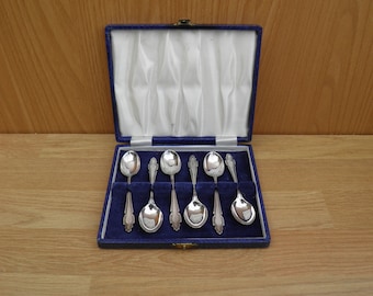Sterling Silver Demitasse Spoons Set of 6 in Box Sheffield 1930