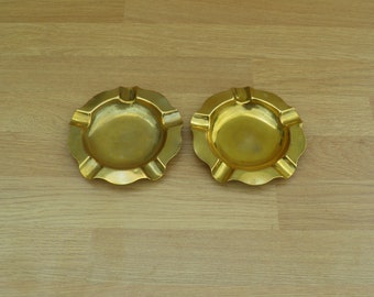 Brass Ashtrays - Vintage Brassware