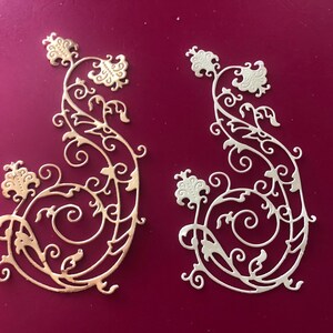 BUTTERFLY FLOURISH, Set of 3 Die Cut and Embossed BUTTERFLY Accents Flourish for Papercrafts, Card Making, Scrapbooks, Collage, Home Decor
