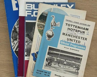 MANCHESTER UNITED, AWAY Programs 1969, 70 Season or 1962, 63 Season, Sports Memorabilia