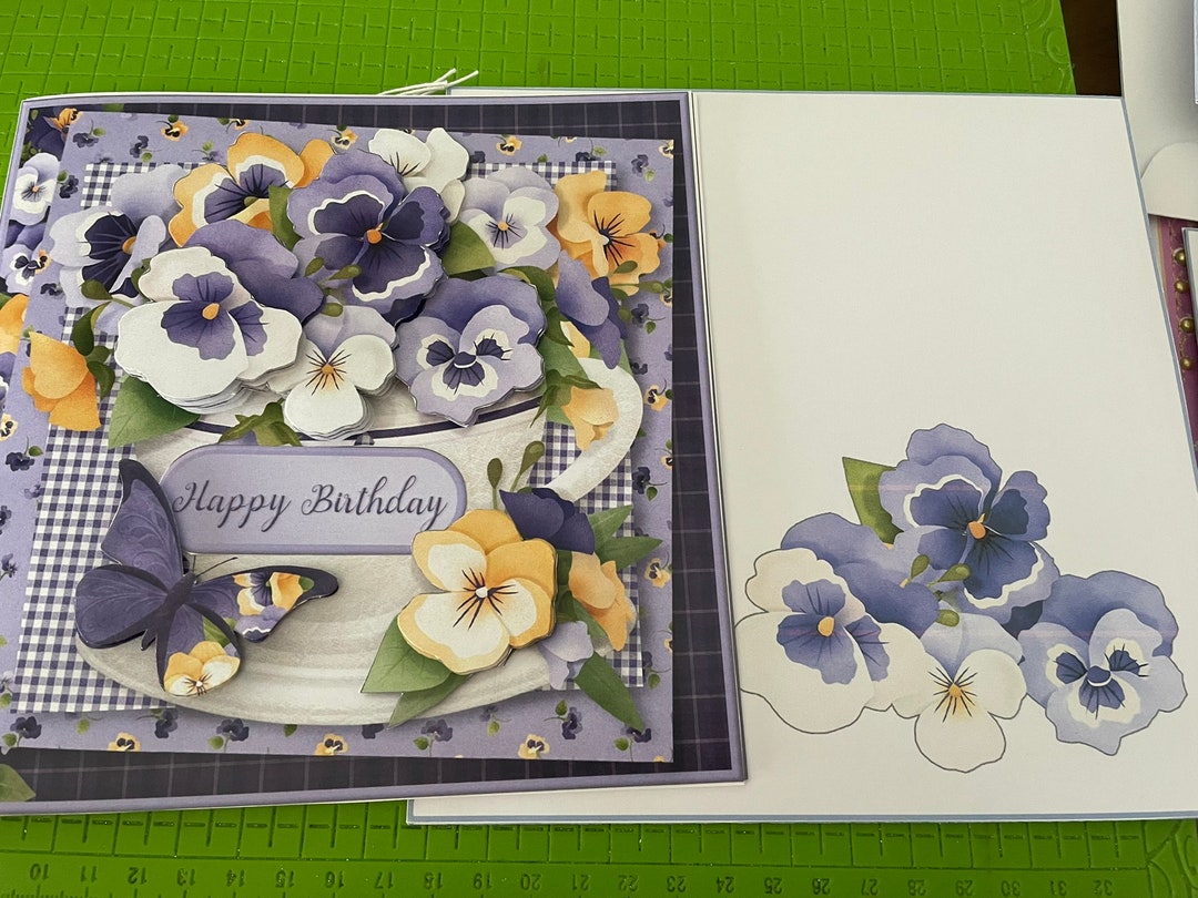 Handmade 3D Floral Birthday Card: Luxury Greeting Card With Envelope - Etsy