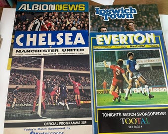 Manchester United Away Programs 1978-79 Season Football Memorabilia SOCCER Collectables
