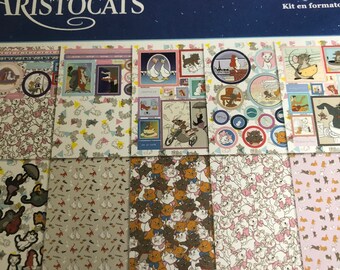 GREETING CARD, Licensed DISNEY Papercraft Kits, Batman, Peter Pan, Tinkerbell or Aristrocats, create Greeting Cards, Scrapbook Pages or Art