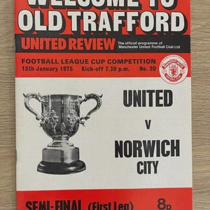 MANCHESTER UNITED, Away Programs from 1960's - 1970's, SOCCER, Soccer Memorabilia