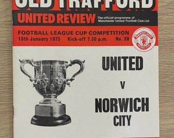 MANCHESTER UNITED, Away Programs from 1960's - 1970's, SOCCER, Soccer Memorabilia