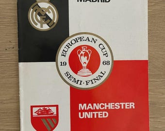 Manchester United European Cup Semi-Final 1968 Program, Real Madrid Memorabilia