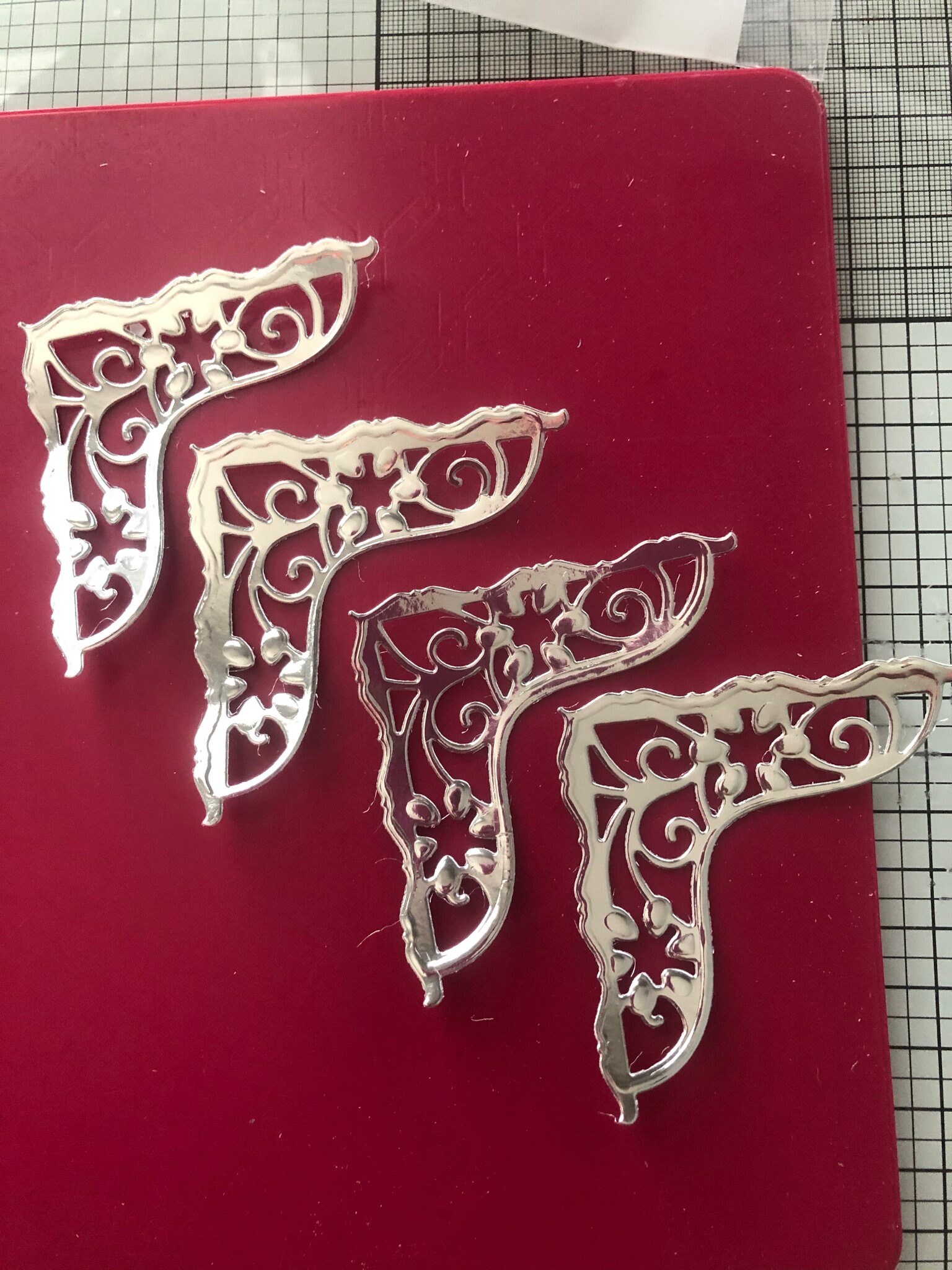 CORNER ACCENTS Die Cut and Embossed Set of 4 Medium CORNER Etsy