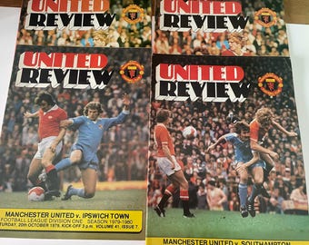 MANCHESTER UNITED, Vintage Set of 32 Home Programmes 79, 80 Season, Soccer memorabilia