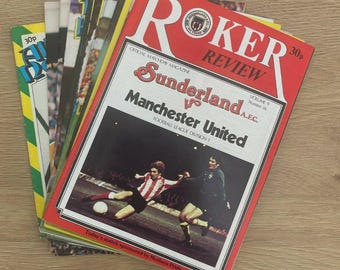 Manchester United 1980-81 Season Football Programs, Soccer Memorabilia Set