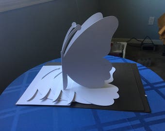 CREATE Beautiful Unique One of a Kind Greeting Card with this Set of 5, 120 lb Crisp White Large BUTTERFLY SHAPE Blank Cards
