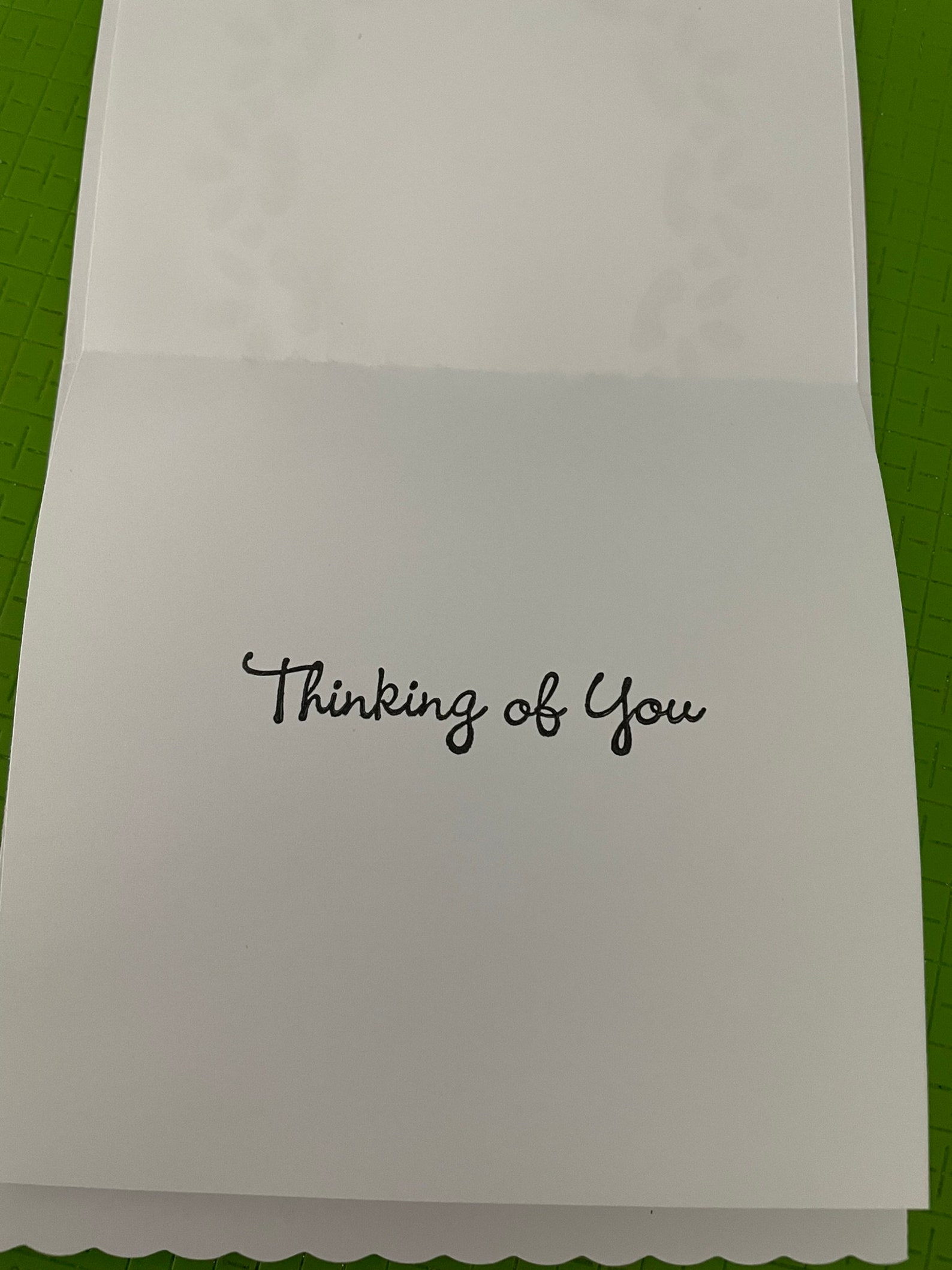 Thinking. Thanks PARCHMENT, Handmade Thank You or Thinking of You Parchment Greeting ...