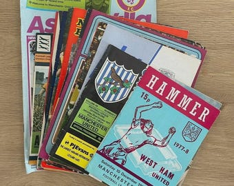 MANCHESTER UNITED Away Programs 1977, 78 Season, SOCCER Memorabilia, Football Collectables