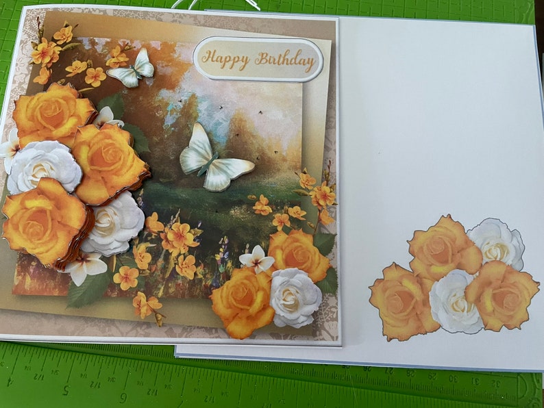 Handmade 3D Floral Birthday Card With Matching Envelope - Etsy