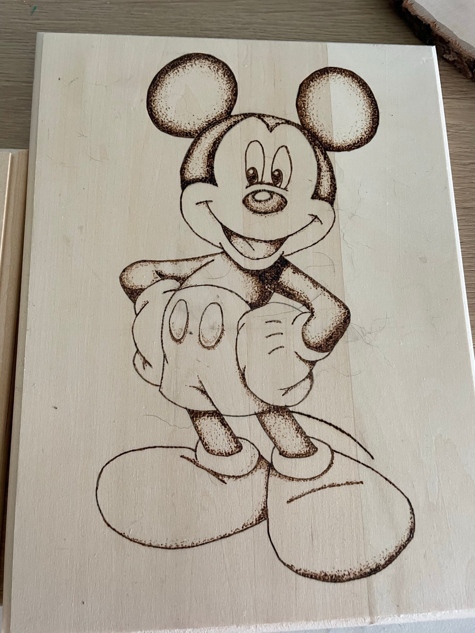 Pyrography wood Burning Handmade Wood Burned Picture of Disney s MICKEY or MINNIE MOUSE Wall Art Wall Hanging Wood Burning Art Etsy