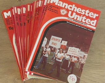 Manchester United 1978-79 Home Programmes (Set of 29), Soccer Memorabilia