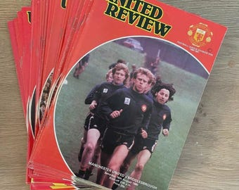 Manchester United Home Programmes, 1980-81 Season Soccer Memorabilia