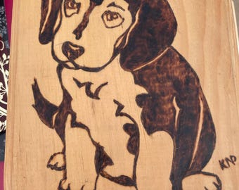 Pyrography Dog Breed Art: Wood Burning Wall Decor