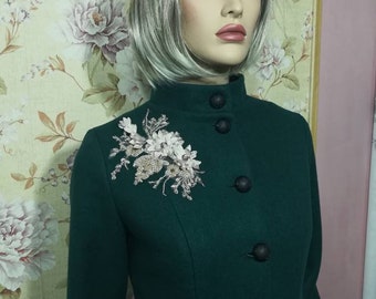 Green wool coat | Etsy Green wool coat | Etsy