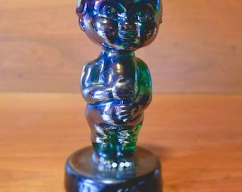 Joe St Clair Rare Metallic Pearlized Baby angel figurine Paperweight 5"