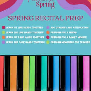 Piano Recital Prep Checklist Poster