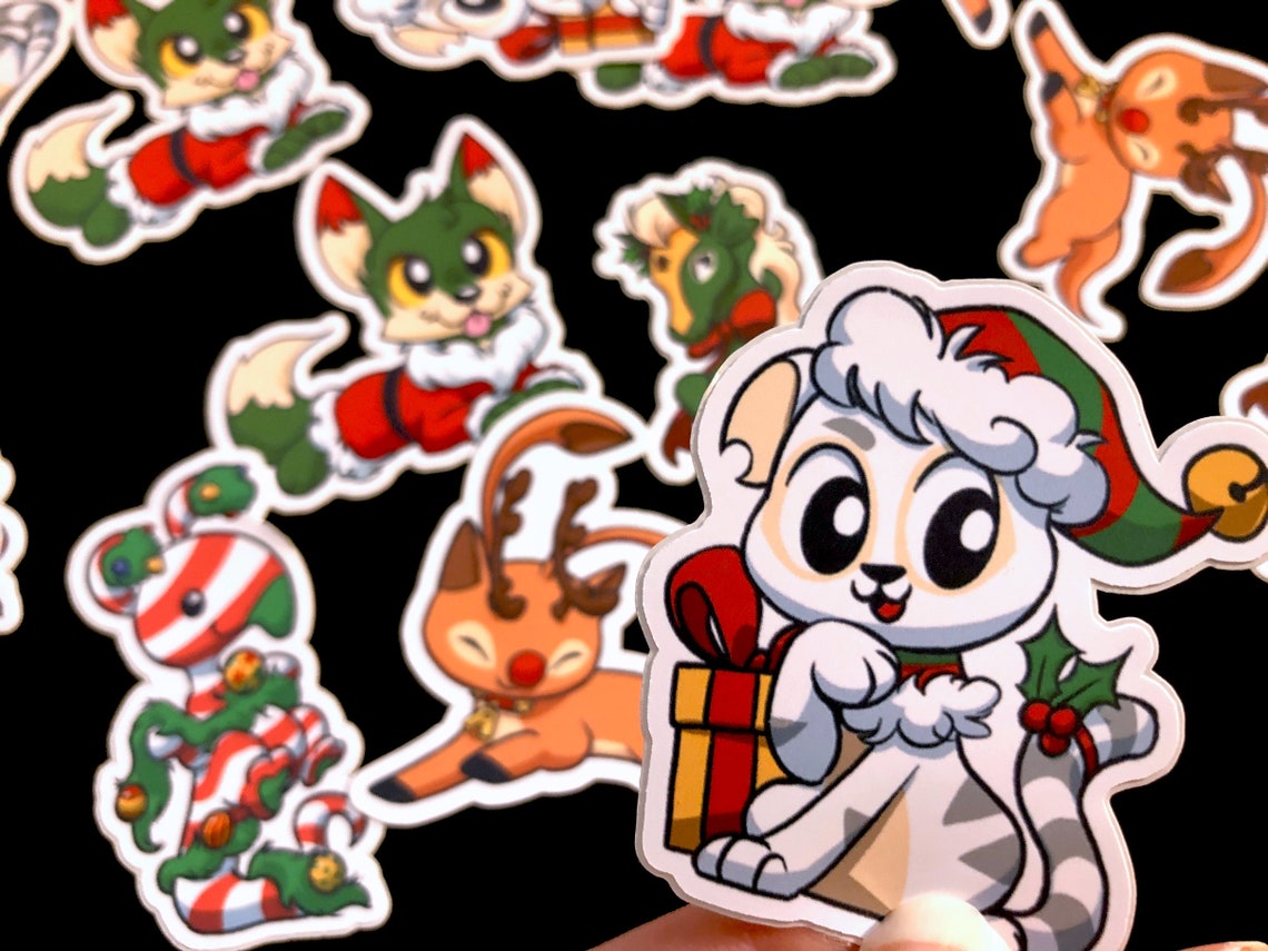 Neopets Christmas Sticker Set Etsy