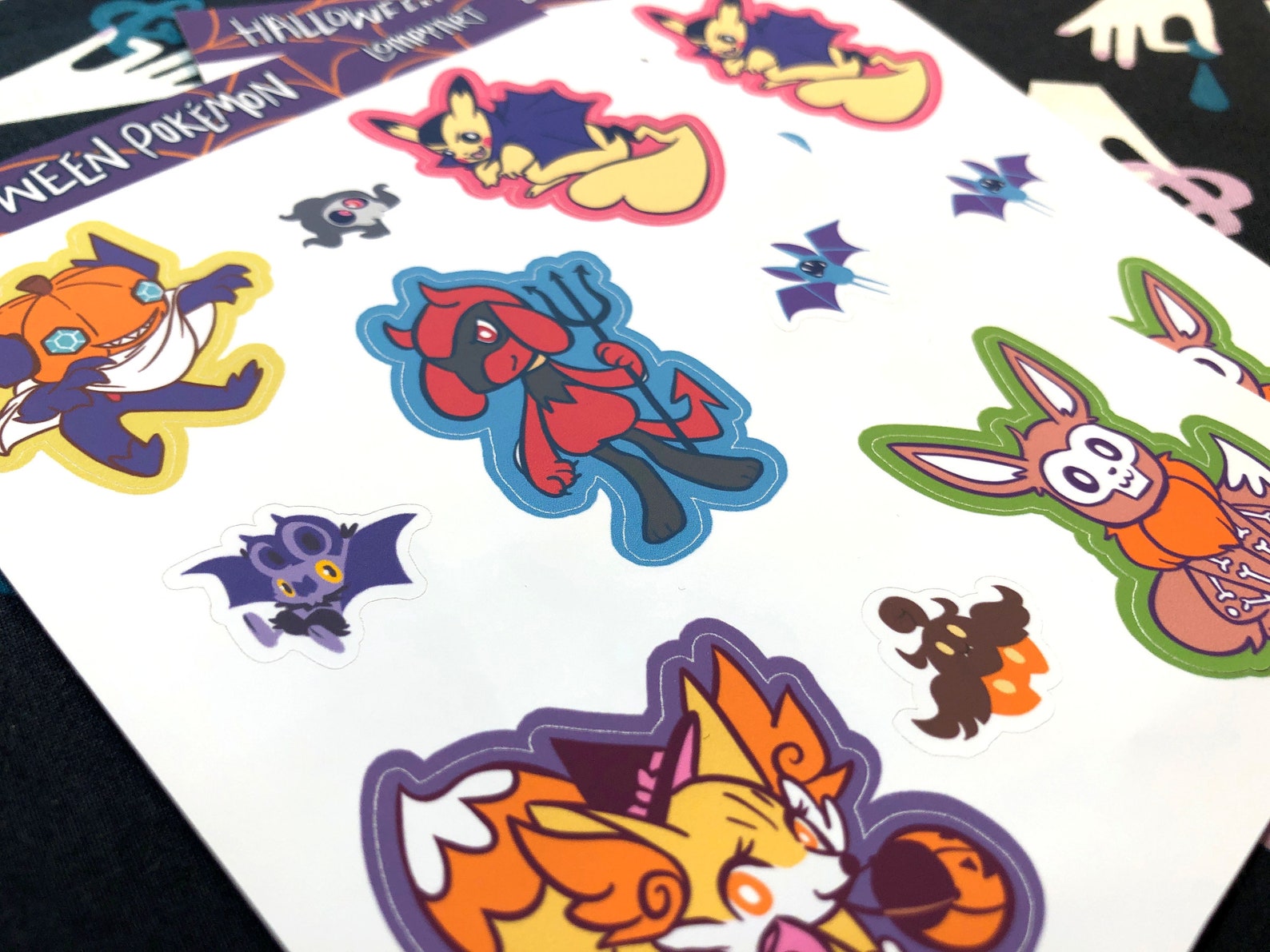 Halloween Pokemon Sticker Sheet | Etsy