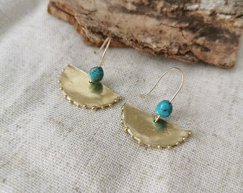 OMAN// Boucles d'oreilles turquoise des dunes de sable