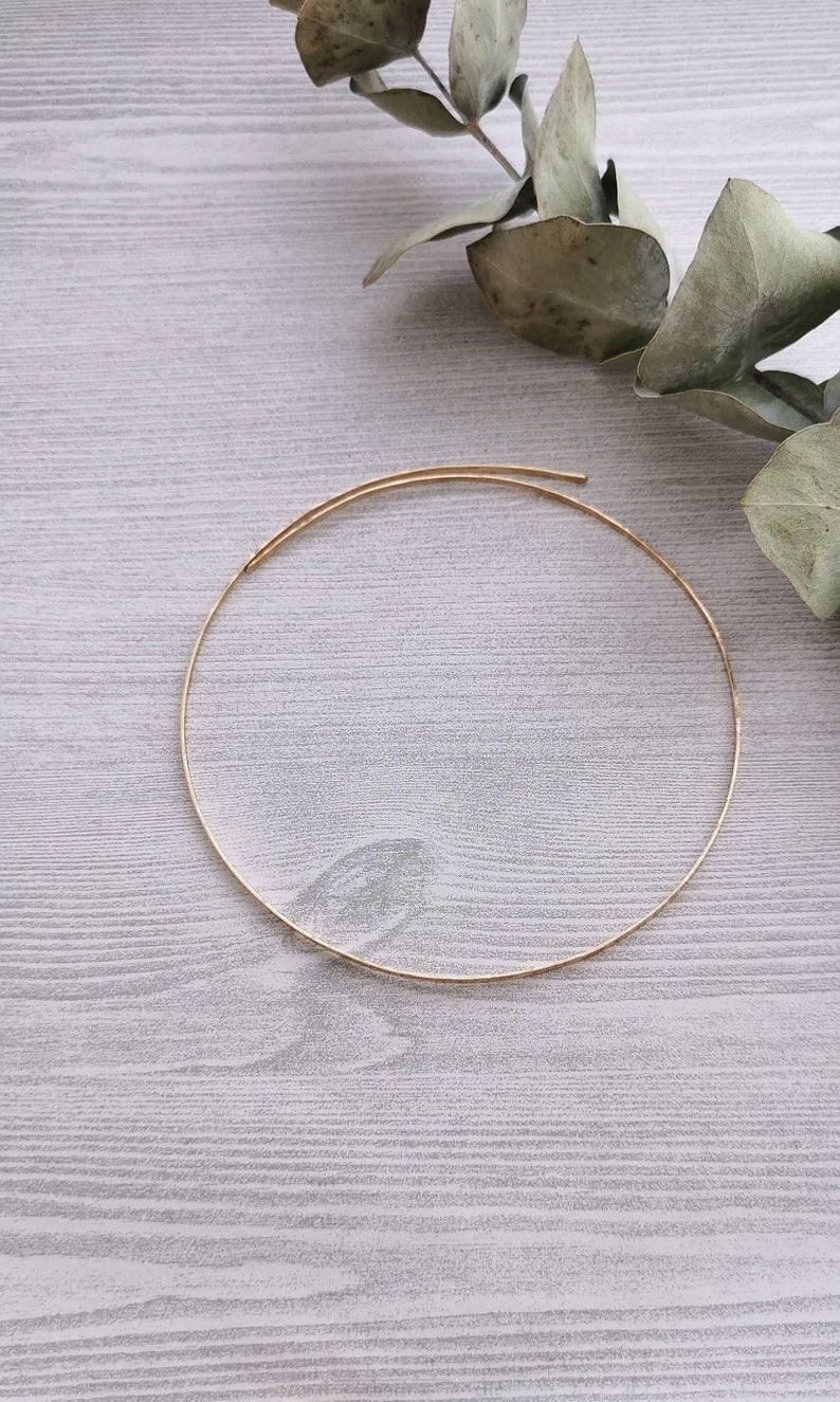 YLANA// Choker Necklace Sexy Collarbone Necklace Minimalist Jewelry Hammered Choker Necklace Dainty Necklace Layering Necklace image 4