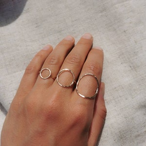 RILA// Open Circle Ring • Continuity Ring • Sun Circle Ring • 14K Gold Ring • Sterling Silver Ring • Handcrafted Ring • Minimalist Jewelry •