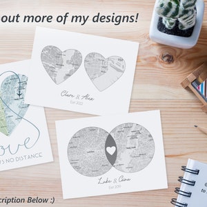 Long Distance Relationship Print / Custom LDR Print / Custom Map Print ...