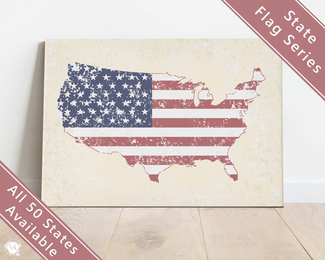 United States Art Print / American Flag Art Print / American Flag Print ...