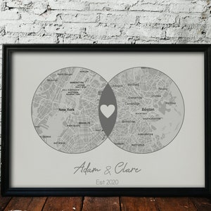 Long Distance Relationship Print / Custom LDR Print / Custom Map Print ...