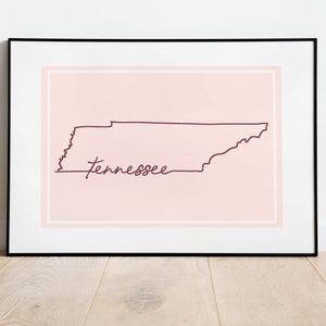 Tennessee Print / Tennessee State Print / Tennessee Map Print / Housewarming Gift Ideas / Framed Tennessee Print / Tennessee Art Print