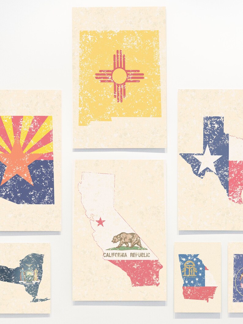 New Mexico Print New Mexico State Flag New Mexico Flag New Mexico Art New Mexico State Art Prints Travel Art New Mexico Decor
