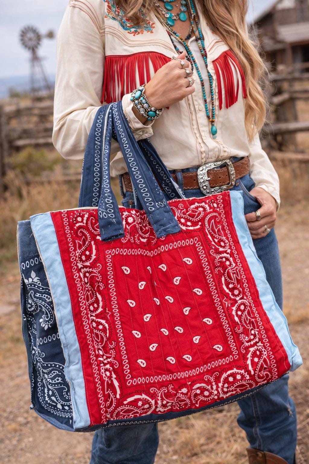 Quilted Bandana Tote Bag