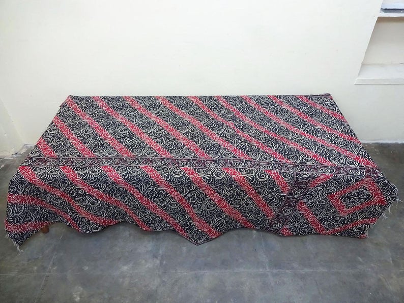 bed cover,sofa throw Kantha Quilt Indian Cotton Bedspread Blanket Bedding gardern decor