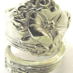 Alvin Sterling Silver Morning Glory Spoon Ring Size 8.5 - Etsy