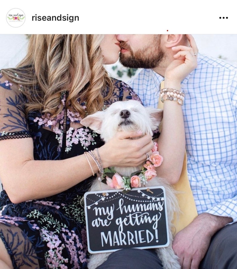 My Humans Are Getting Married Chalkboard Sign Etsy