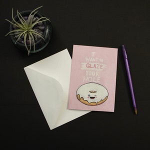 Donut Card Funny Greeting Card Anniversary Card Valentine&#39;s Day Card Romantic Card, donut grading card, donut card