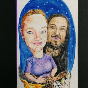 Personalized Caricature Portrait, Custom Portrait Illustration, Wedding gift, Couple Portrait, Digital Drawing From Photo