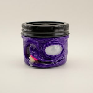 Purple Monster Stash Jar Hand Sculpted Polymer Clay Jewelry Holder
