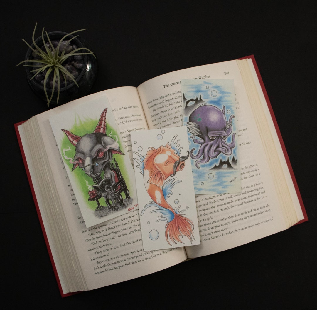 Printable Bookmarks Reader Gift Goat Bookmark Octopus Bookmark - Etsy