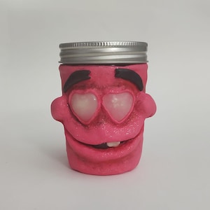 Love Monster Stash Jar met de hand gevormde sieradenhouder van polymeerklei