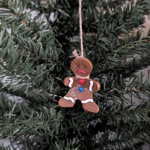 Horror Gingerbread Man Ornament Creepmas Gingerdead Man Hand Sculpted Polymer Clay