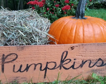 Pumpkin Sign, Fall Decor, Wood Sign